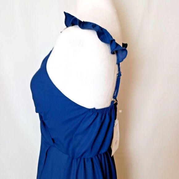 Belongsci Ruffle Sleeve Surplice Tulip Maxi Dress Prom Weddings Size M NWT - Picture 5 of 14